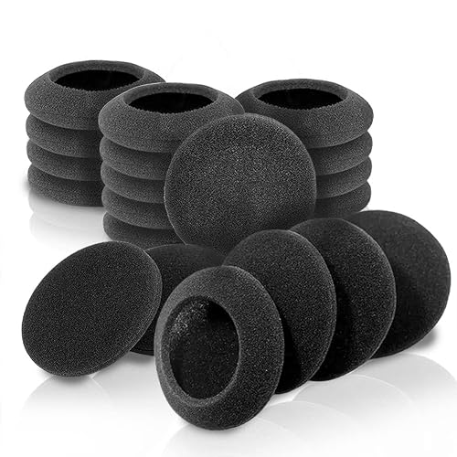 10 Pairs 60mm/2.4" Replacement Foam Ear Pud Earpads Sponge Cushion Covers for Logitech H600, H330, H340,Sony MDR-G45LP,Jensen JHH110 /FreeTalk