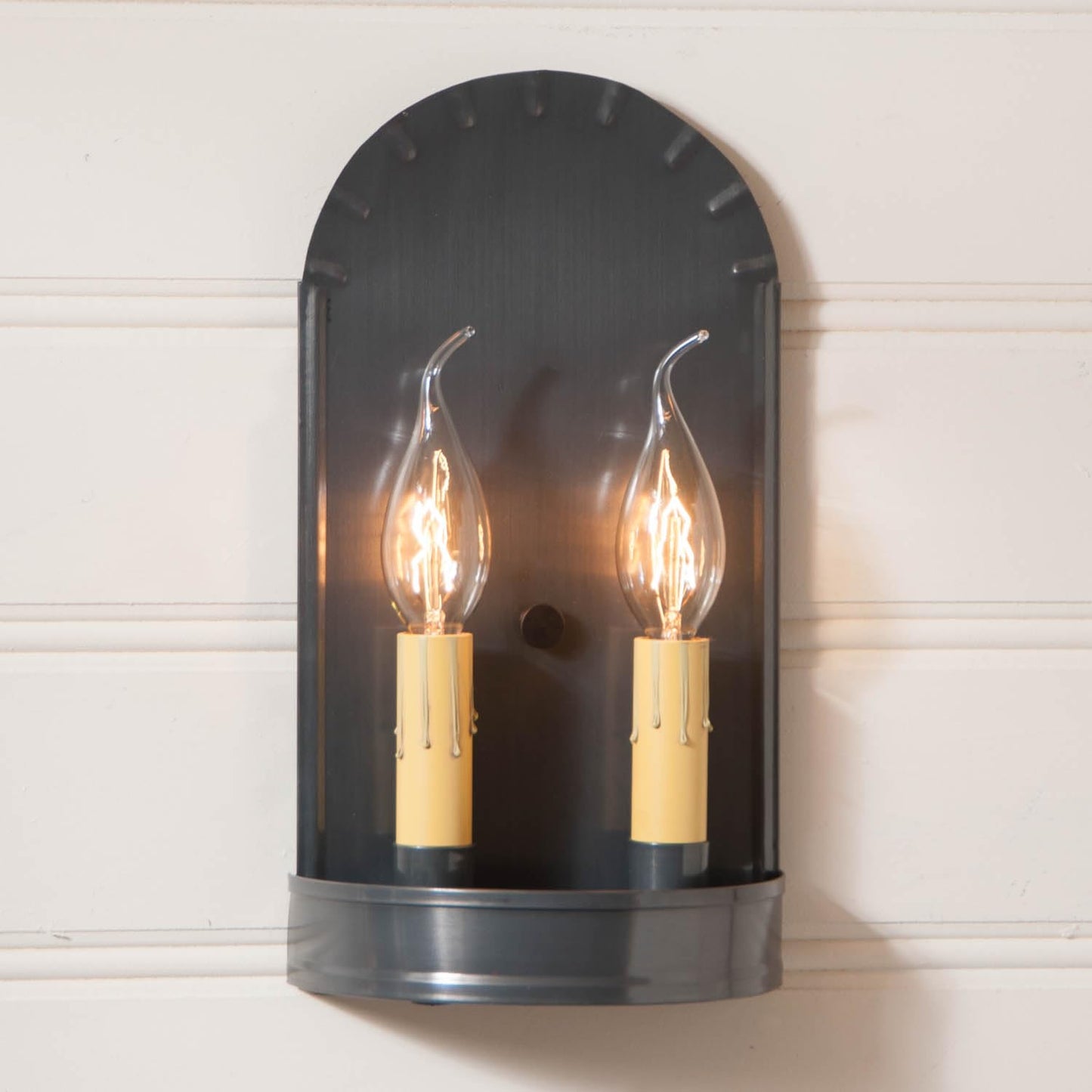 Irvin's Tinware Arch Style Wall Sconce in Country Tin 11 Inches