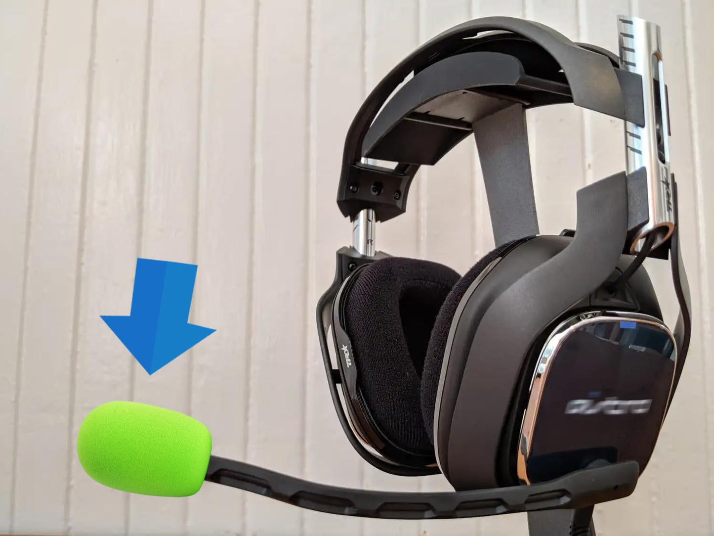 LEFXMOPHY A40 Pop Filter Replacement for Astro A20 A30 A40 A50 A40TR Gaming Headset Microphone Foam Windscreen Green Mic Cover, 3-Pack