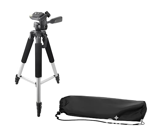 Acuvar 57" Professional Aluminum Camera Tripod - Lightweight Adjustable Travel Tripod Stand with Carry Bag for DSLR, Mirrorless & Video Cameras