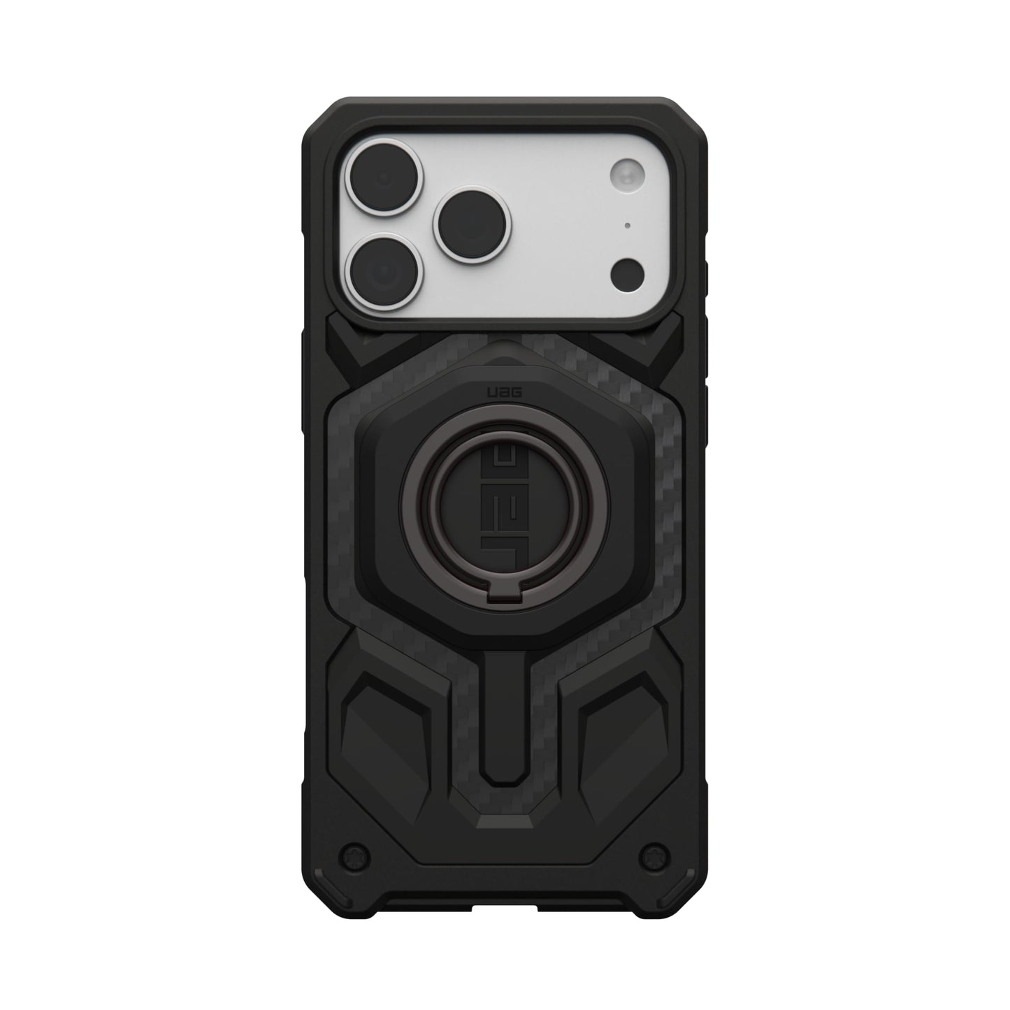 URBAN ARMOR GEAR UAG Mag Ring Stand LT - Ultra Strong Magnet MagSafe Compatible Metal Phone Ring Grip 360 Rotation Multi-Viewing Kickstand, Black