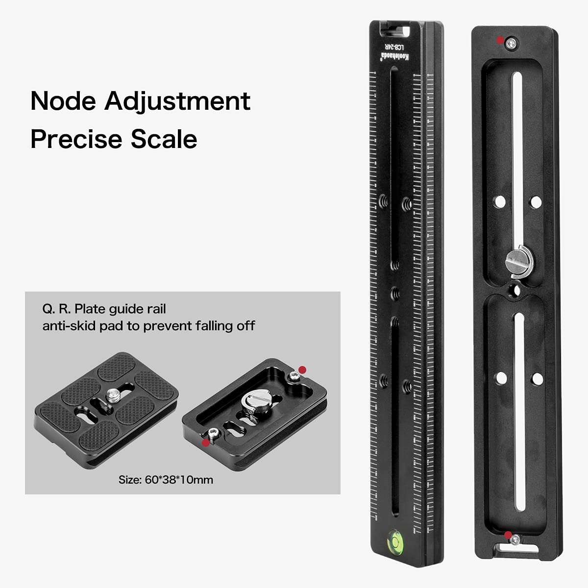 Koolehaoda 240mm Professional Rail Nodal Slide Metal Quick Release Clamp,Dual Dovetail Camera Bracket Mount with Double-Sided Clamp can be Rotated