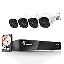 TIGERSECU 5MP 8CH Security Camera System with Motion Detection, Surveillance DVR and Wired Outdoor 4 x 5MP (2560 x 1920) Long Range Home CCTV Cameras