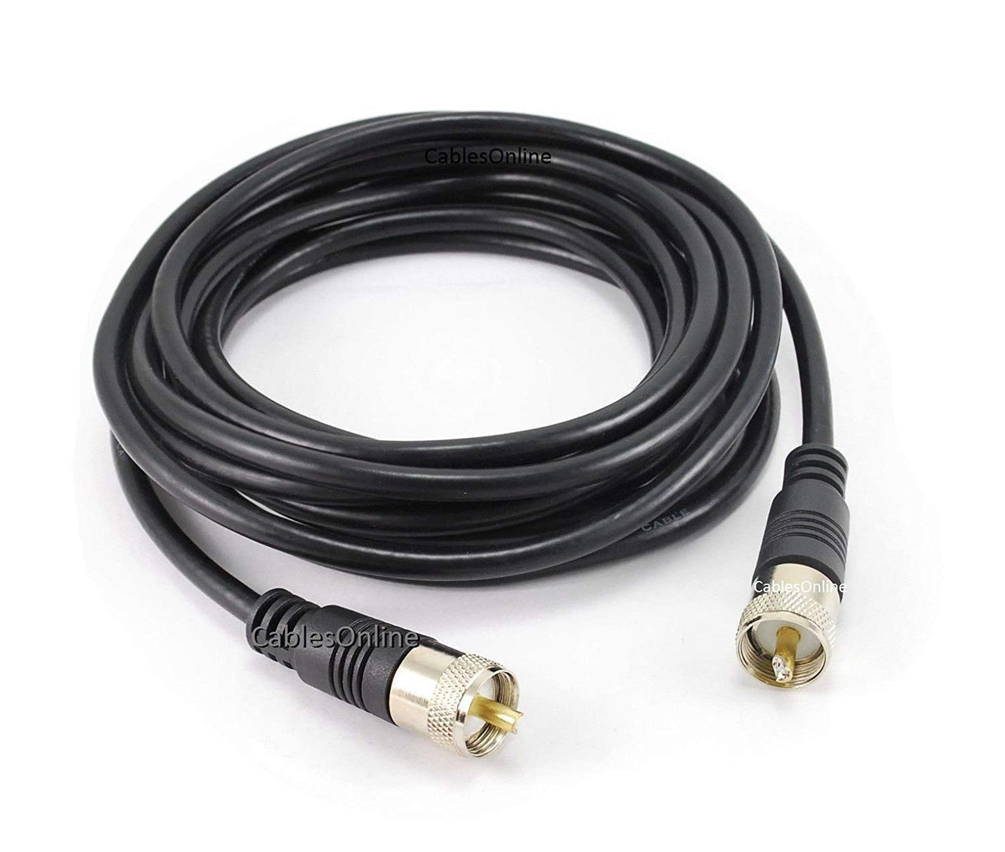 CablesOnline 15ft RG8x Coax UHF (PL259) Male to Male Antenna Cable (R-U015)