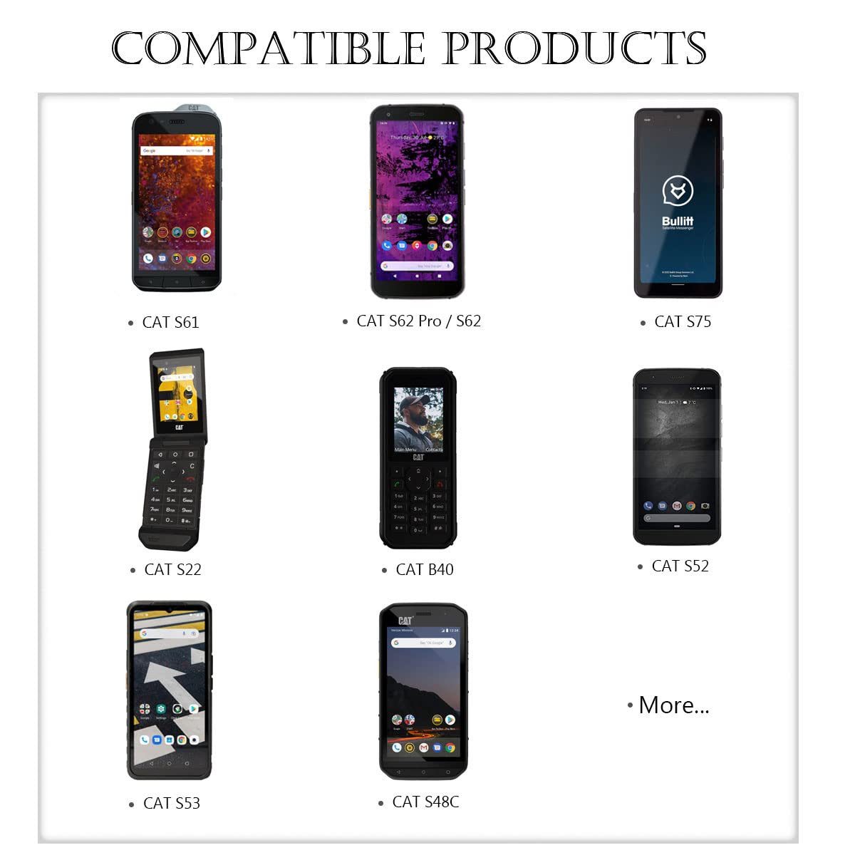LIAUBN Cell Phone Charger Cable for CAT S61, CAT B40, CAT S62 Pro, CAT S52, CAT S75, CAT S53, CAT S22 Flip, CAT S62 Cell Phone USB C Charging Cable