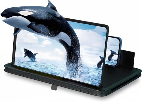 Big Screen Phone Magnifier, Foldable Phone Stand with Movie Screen Amplifier for Travel,2026 New HD Screen Expander, Portable 3D Magnifying Screen