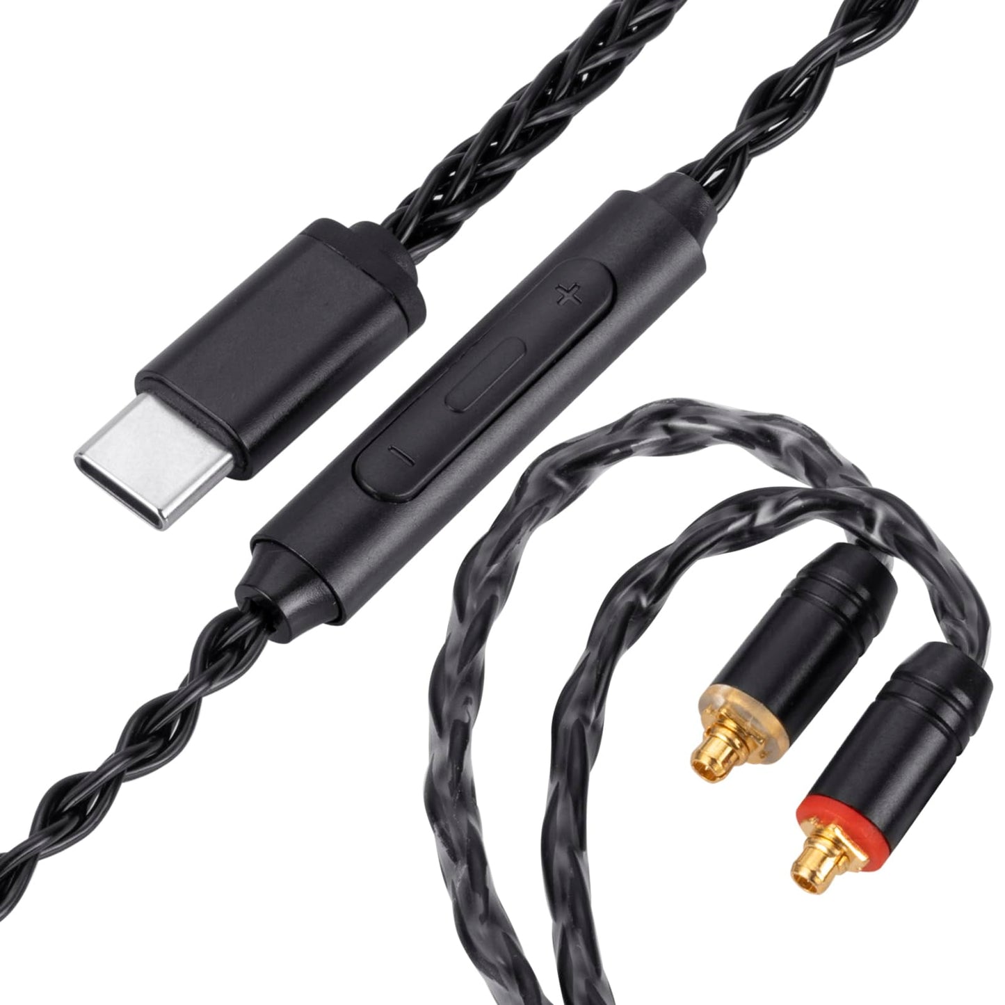 UNCLE LIGHT USB-C to Dual MMCX IEM Balance Earbud Cable, 8-Core OCC Silver-Plated HiFi Earphone Cable, Ultra-Flexible Digital Audio Upgrade…