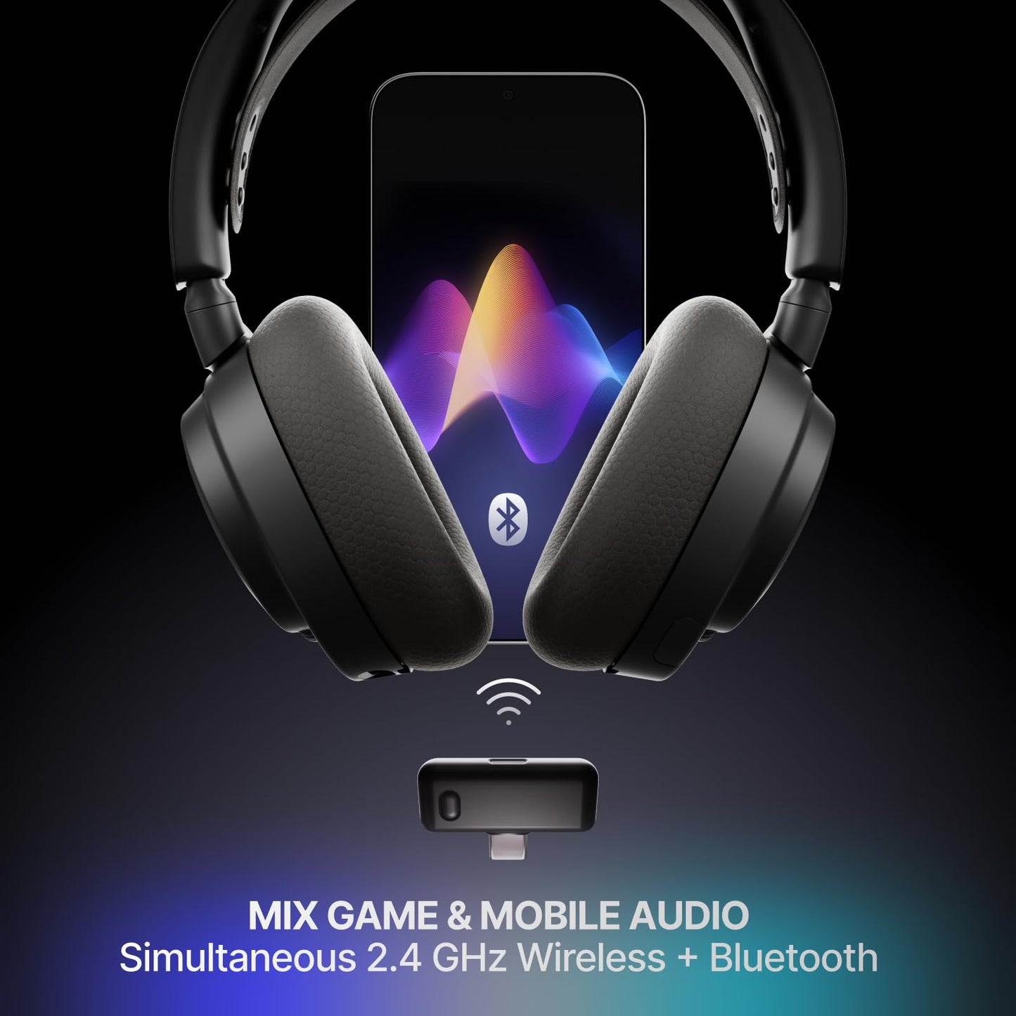 SteelSeries Arctis Nova 7 Wireless Gen 2 Gaming Headset - Real-Time App Control, 50+ HR Play, Neodymium Drivers, Mix 2.4GHz/Bluetooth, PC, PS5, PS4…