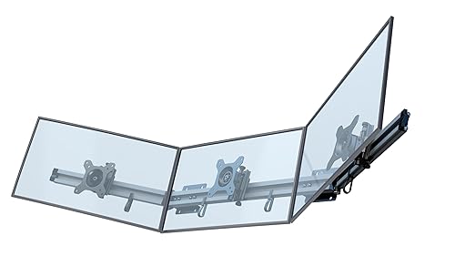 X-ROB Triple Monitor Wall Mount - Premium Aluminum 3 Arm Bracket for 15-32 Inch Screens, Dual Wall Anchors for Maximum Stability, Full Motion