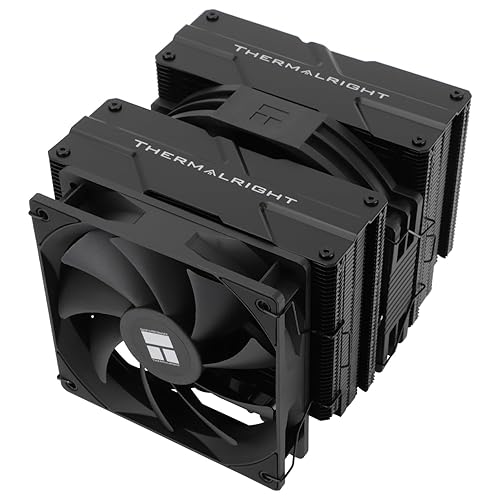 Thermalright Peerless Assassin 140 Black CPU Cooler, 6 Heat Pipes AGHP Technology,Dual PWM Fans with 1500RPM Speed, Double Towers Cooler,for