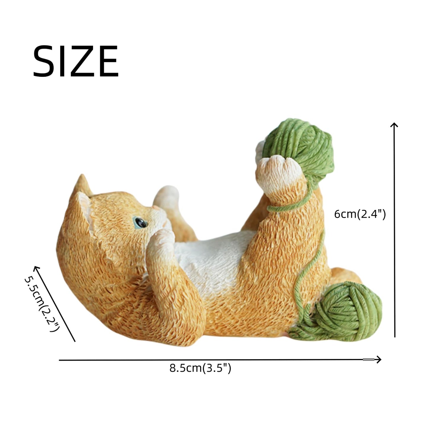 IZKOOKE Cute Phone Holder, Resin Cat Phone Stand Cellphone Kawaii Desk Accessories Phone Stand for All Mobile Phones Stand Desk Ornaments (Cat)
