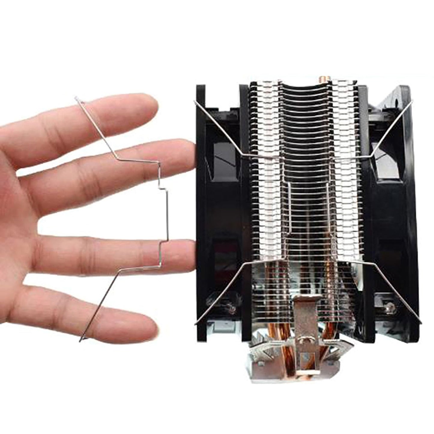 Dookoe Computer Motherboard CPU Heat Sink Fan Fixing Clip Computer Cooling Accessories (12cm Upper Hook) -4PCS