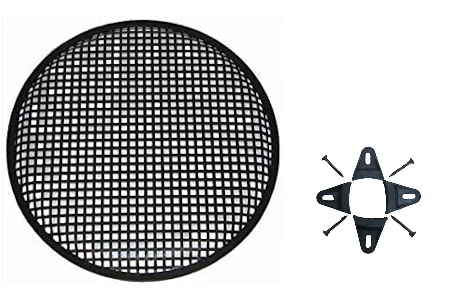 18 Inch 18" Universal Metal Car Audio Speaker SubWoofer Waffle Grill Protector Cover with Clips and Screws…