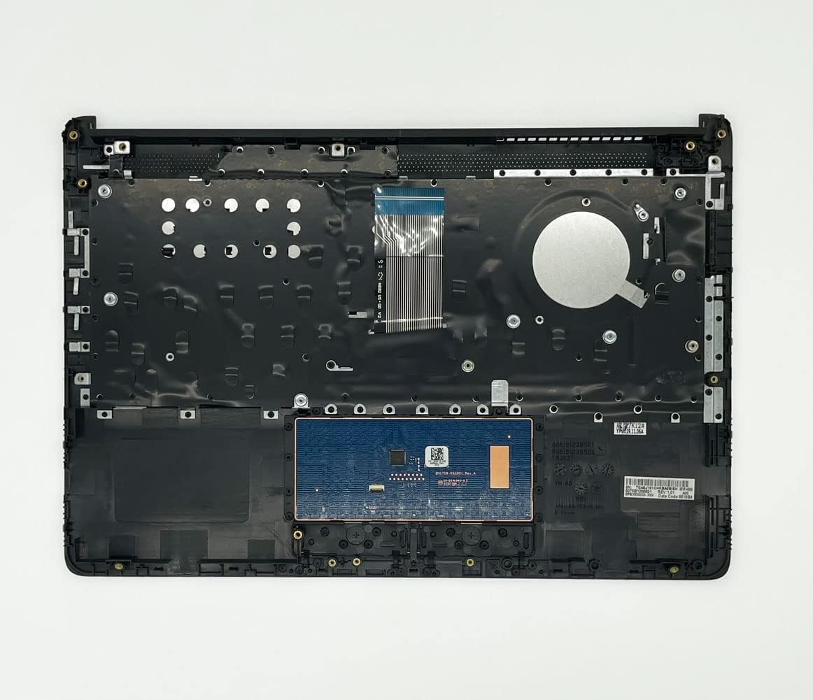 Replacement Upper Case Palmrest for HP 14Z-DK 14-DK 14-CF 14S-CF 14-DF Series Laptop Non-Backlit Keyboard Assembly Top Cover Touchpad L24818-001 Gray