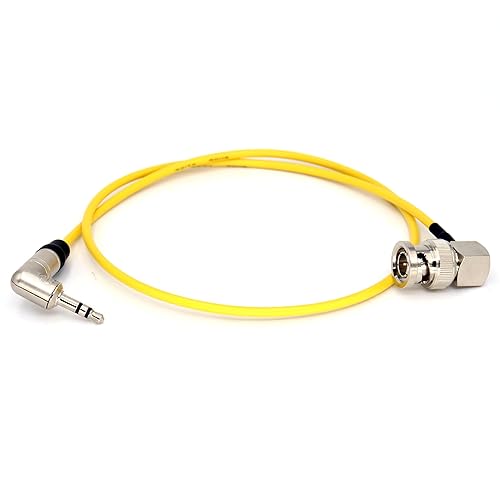 SZYingXian Timecode Cable Elbow 3.5mm to Straight/Right Angle BNC/SDI Cord for Canon C300/500, ARRI Amira, Zoom F8/F4, Blackmagic Pyxis, Sony Venice