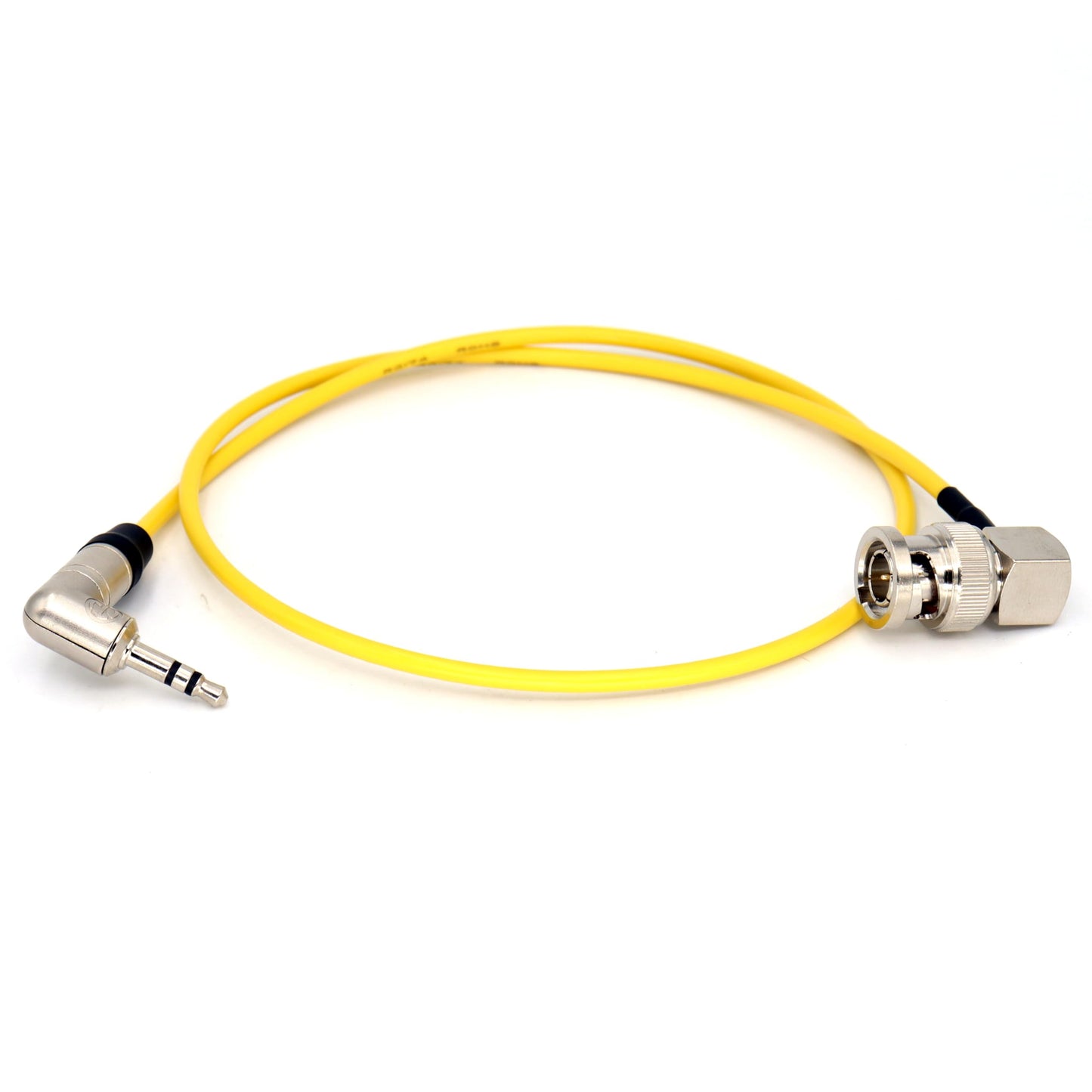 SZYingXian Timecode Cable Elbow 3.5mm to Straight/Right Angle BNC/SDI Cord for Canon C300/500, ARRI Amira, Zoom F8/F4, Blackmagic Pyxis, Sony Venice