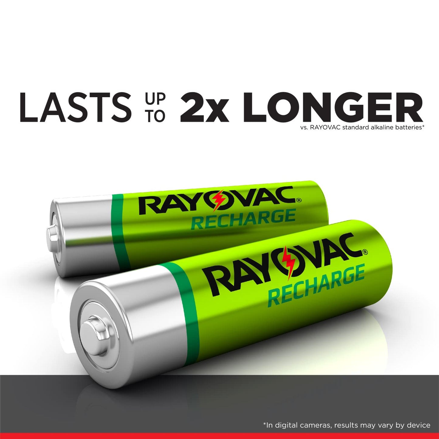 Rayovac Rechargeable AA Batteries (8 Pack), NiMH Double A Rechargeable Batteries