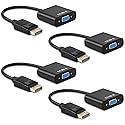 Ankey Display Port to VGA Adapter,4 Pack Gold-Plated DisplayPort DP to VGA Converter (Male to Female) for Computer, Desktop, Laptop, PC, Monitor