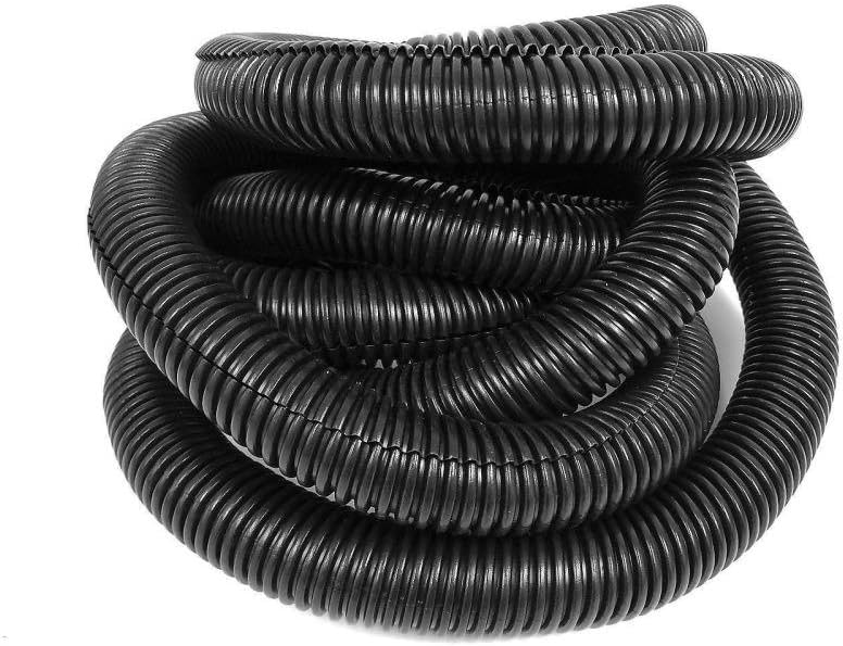 1" X 100 feet Split Wire Loom Flex-Guard Convoluted Tubing - Protective Split Cable Sleeves for Automotive Home Industrial Electrical Wiring - Black