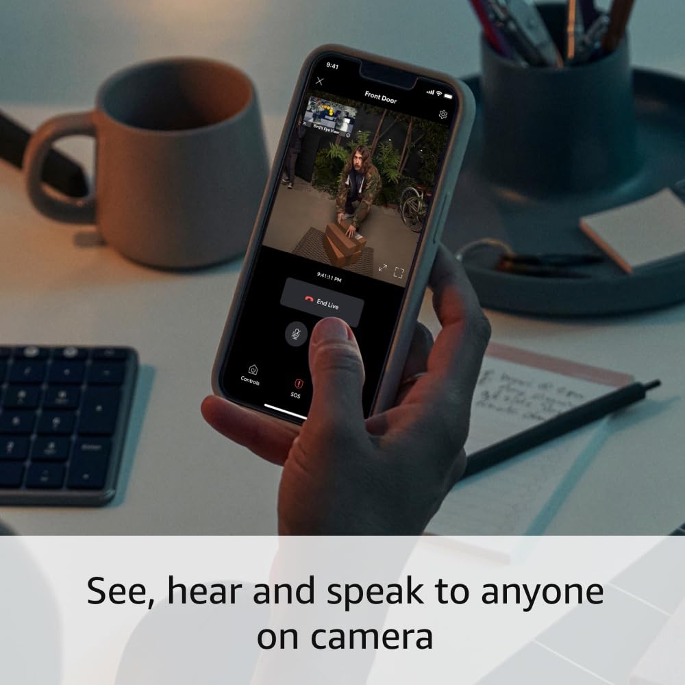 Like-New Ring Battery Doorbell Pro (newest model), Home or business security, Two-Way Talk with Audio+, 3D Motion Detection, and 1536p HD+ Head-to-Toe