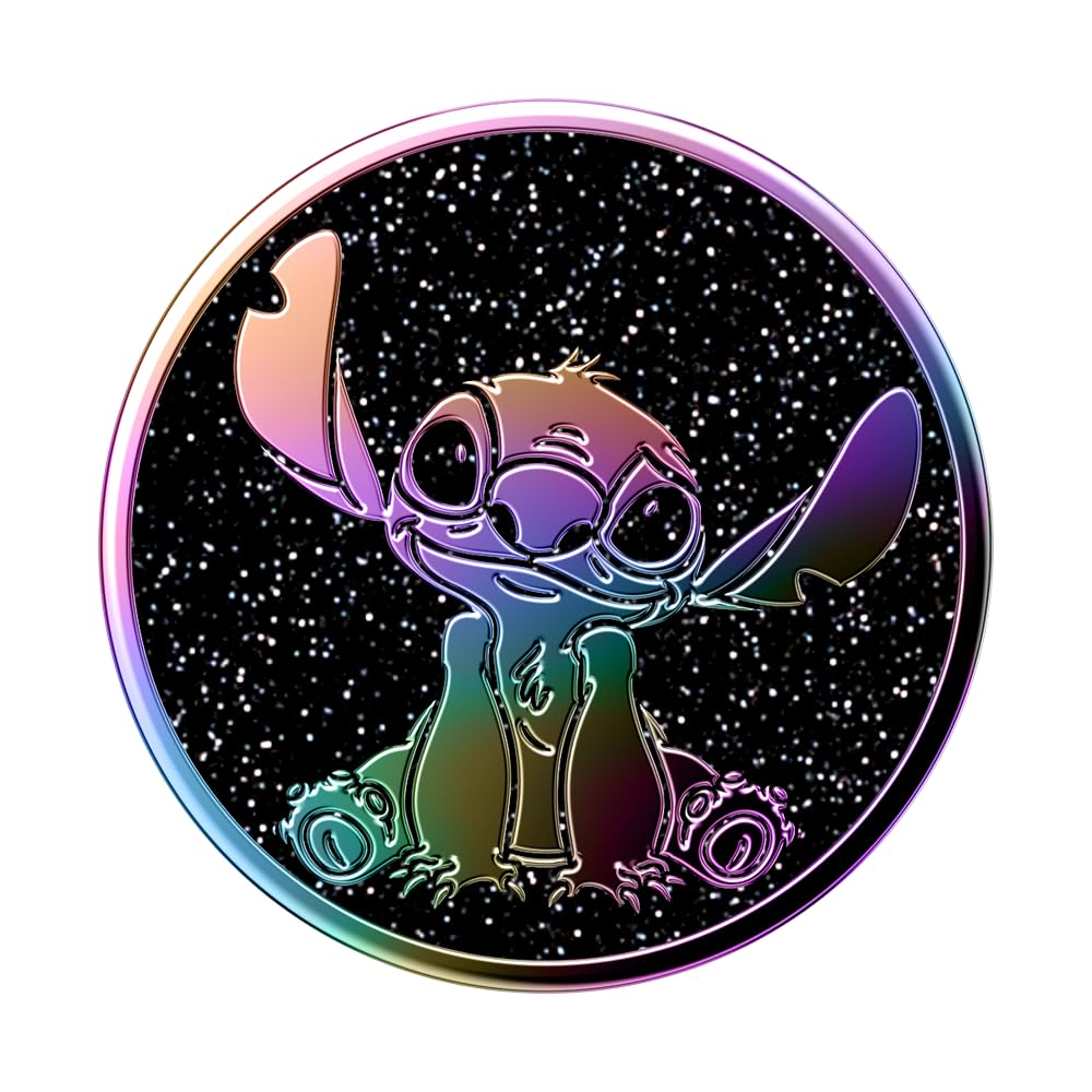 PopSockets Adhesive Phone Grip, Holder, Phone Stand, Disney - Enamel Oil Slick Stitch