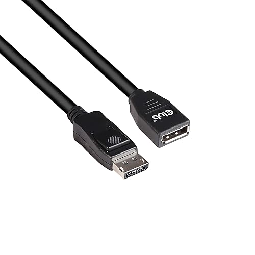 Club 3D CAC-1022 DisplayPort 1.4 HBR3 8K60Hz or 4K144Hz Extension Cable M/F 2m /6.56 ft