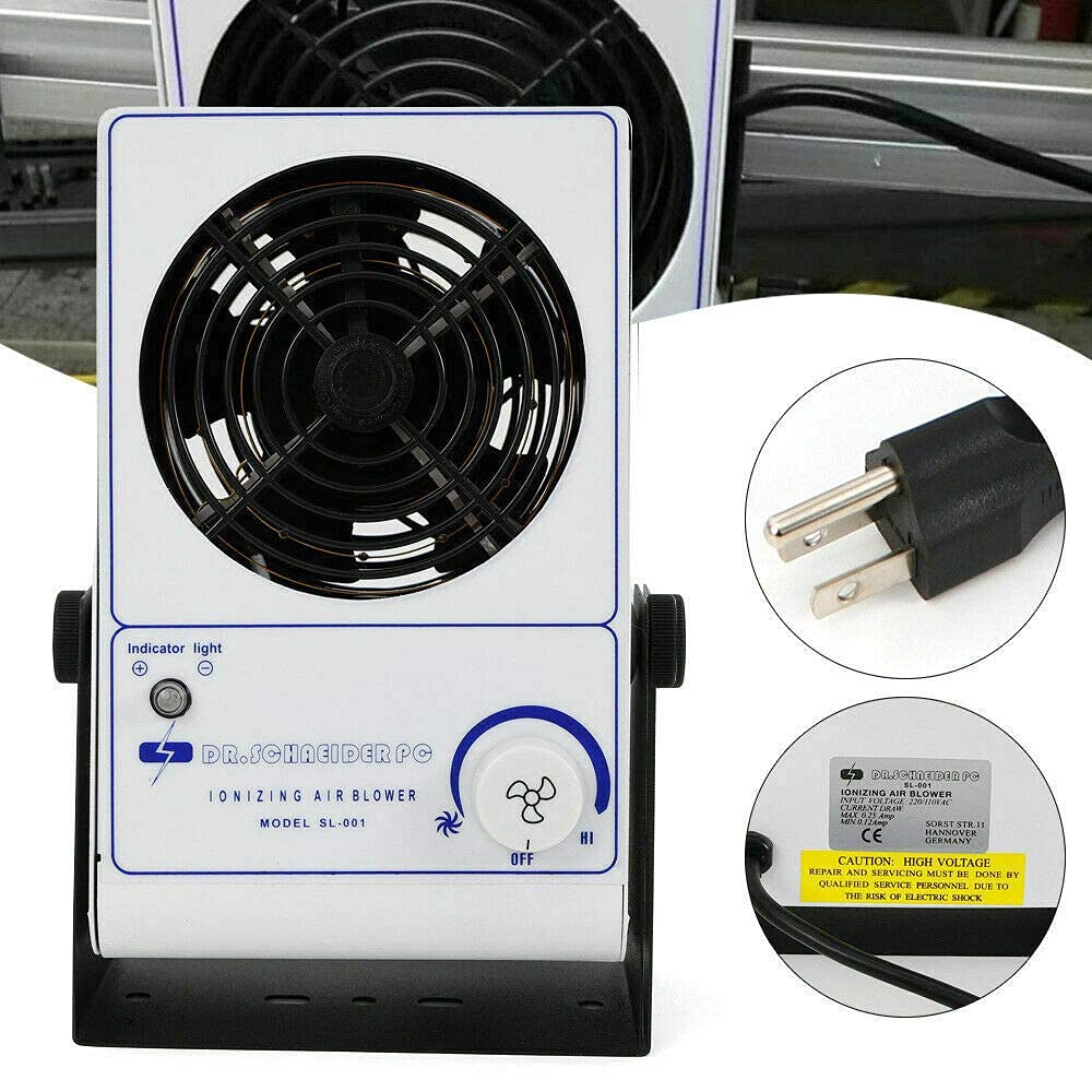 Ionizing Air Blower Fan Discharge Static Eliminator Anti-Static Ionizer Machine Anti Electrostatic Ion Blower Anti-Static Desktop Ionizer Eliminator