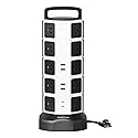 Power Strip Tower Surge Protector, 20 Outlets 6 USB (2 USB C) Charging Station, Extension Cord with Multiple Outlets, 1050J 1625W/13A Outlet Extender