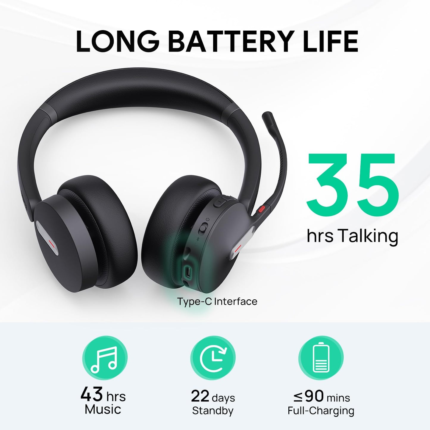 Yealink Charging Stand for BH70/WH64 Hybrid Wireless Bluetooth Headset with Mic for Work, up to 35h Talk Time, 90mins Full Charging, No Power Adapter…
