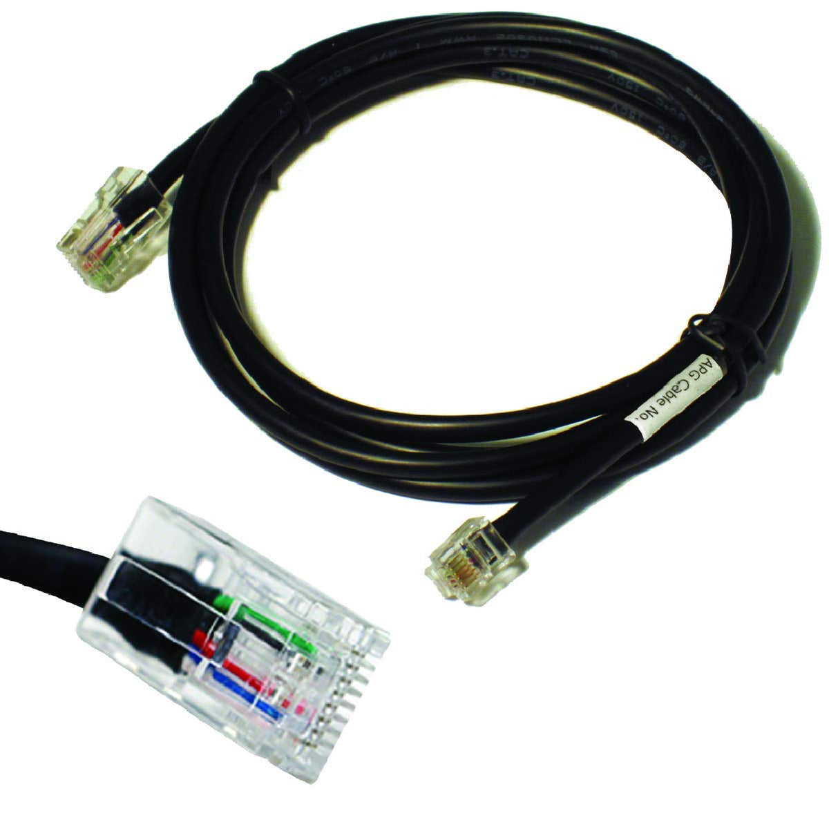 APG Printer Interface Cable | CD-101A-10 | Cable for Cash Drawer to Printer | 1 x RJ-12 Male - 1 x RJ-45 Male | Connects to EPSON and Star Printers |