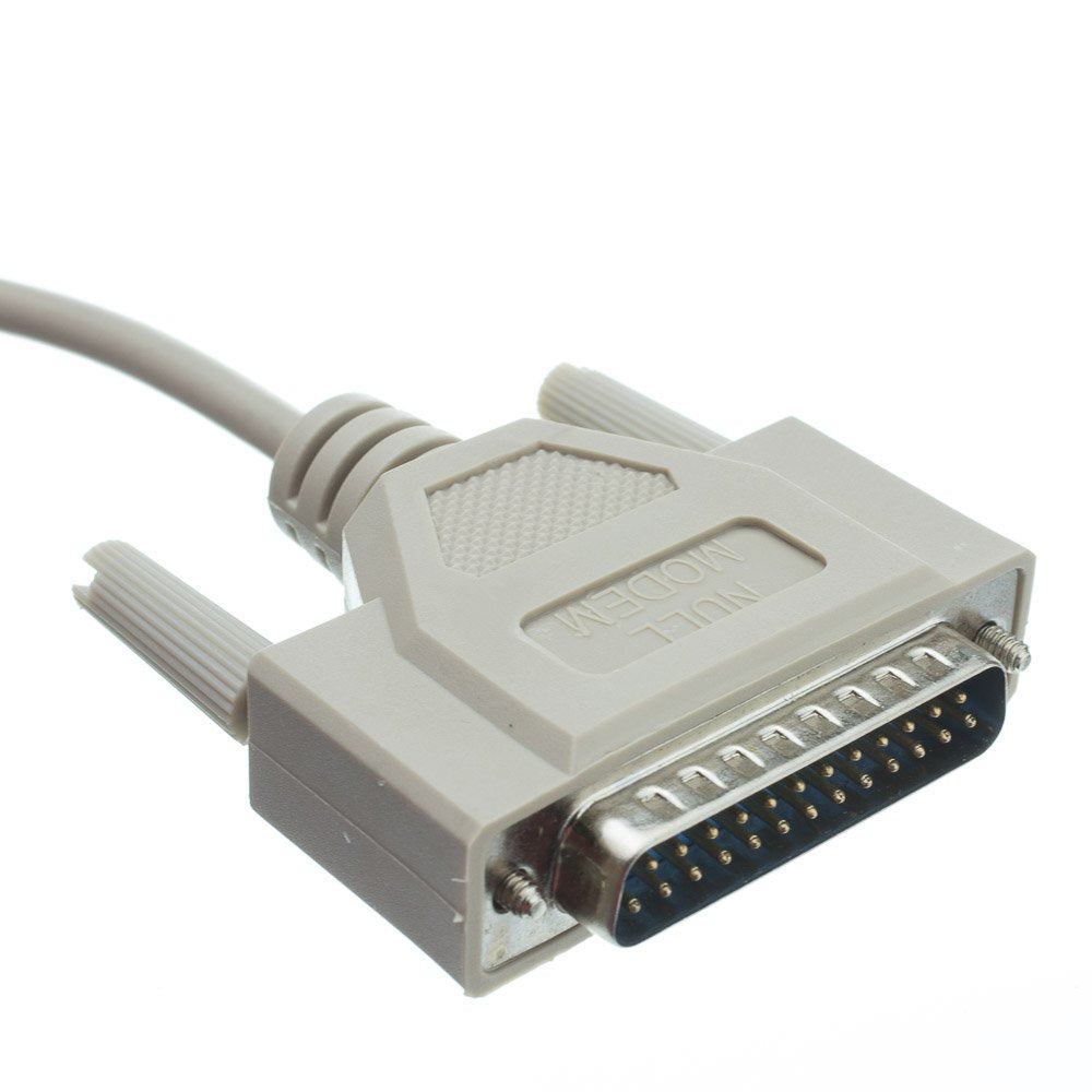 Null Modem Cable, Db9 Female to Db25 Male, Ul Rated, 8 Conductor, 15 Foot