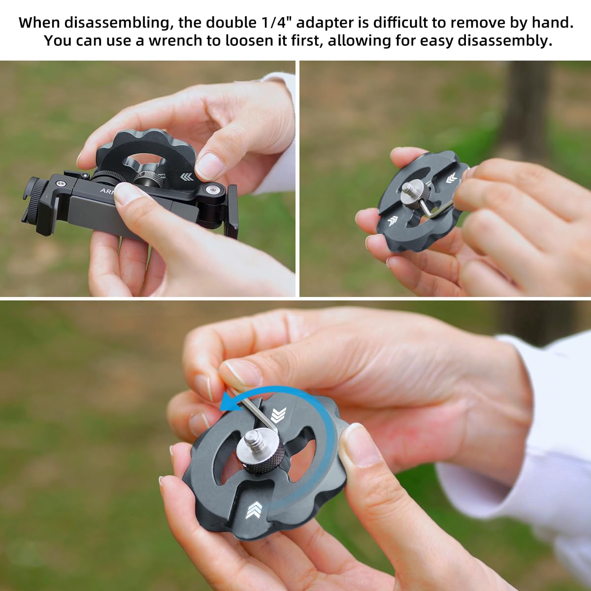 Magnetic Phone Tripod Mount,1/4" Thread Cold Shoe 360° Rotation,Compatible with iPhone16 15 14 13 12 Pro All Series,Magnetic Ring iPhone Tripod Mount