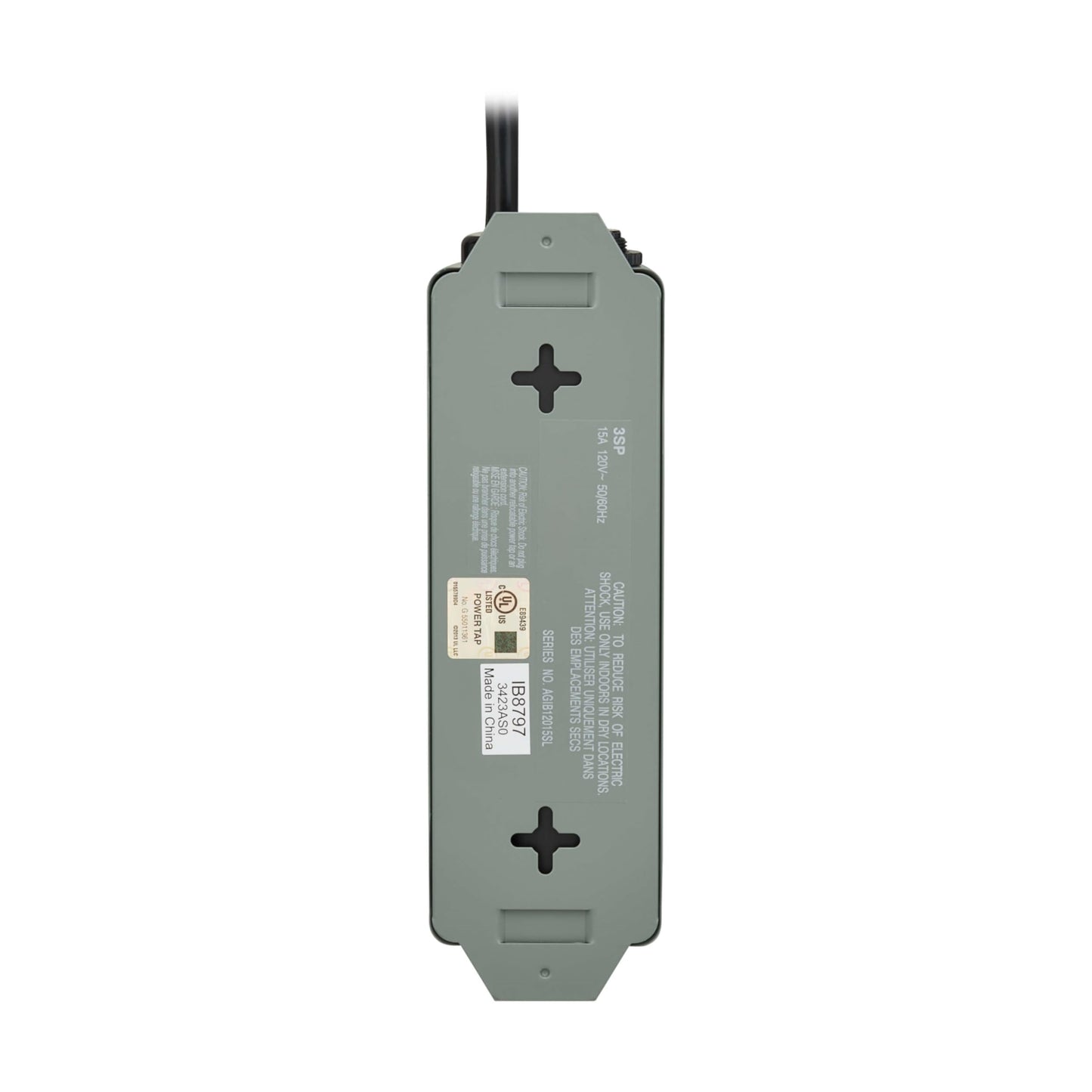 Eaton Tripp Lite Series 3-Outlet Heavy Duty Power Strip, Metal, Mountable (Wall Mount & Under Desk), 6ft Extension Cord, On/Off Switch Cover