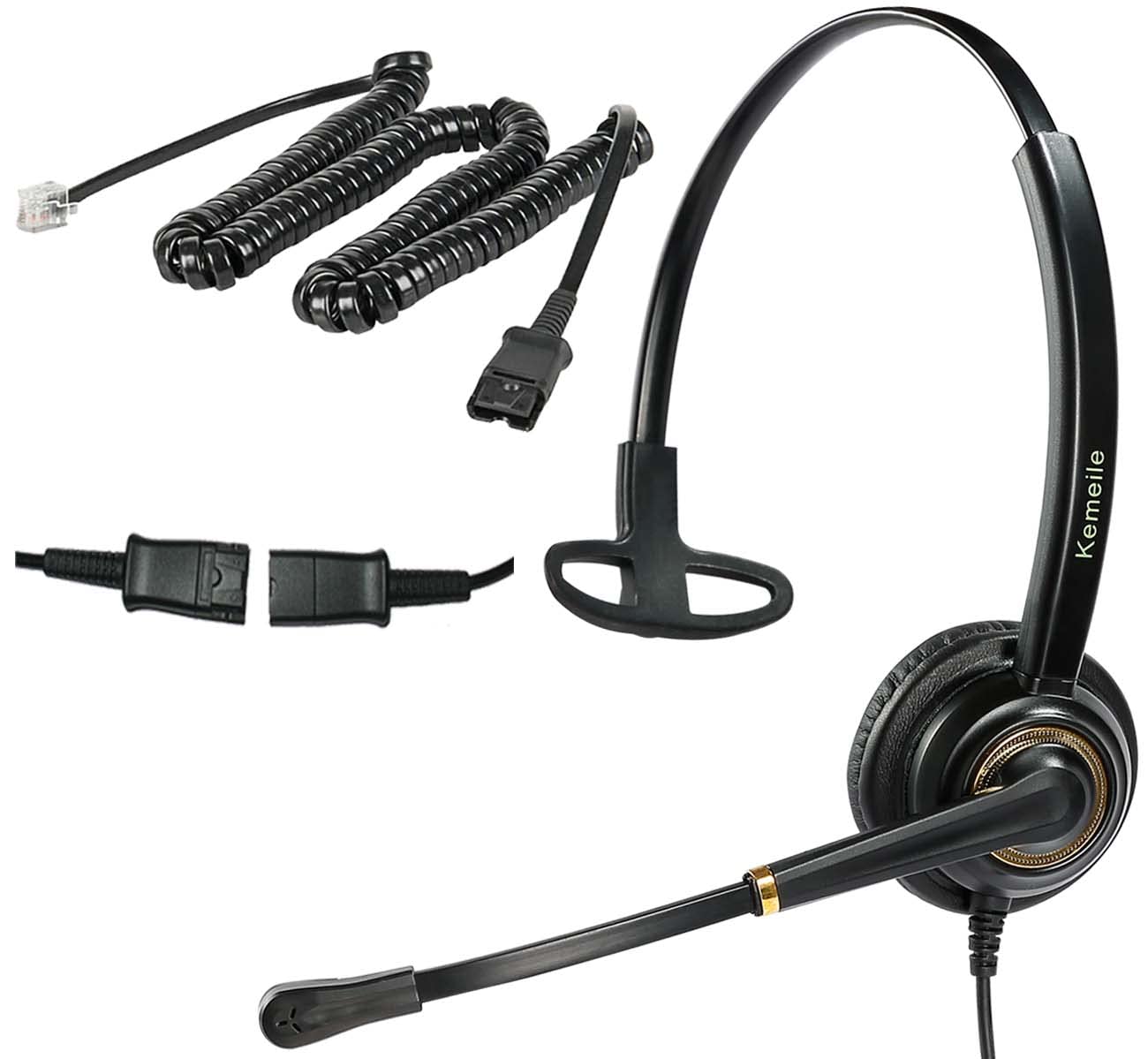 N/X KEMEILE Telephone Headset with Noise Cancelling Mic, Corded RJ9 Phone Headset Compatible with Cisco CP-7821 7841 7942G 7931G 7940 7941G 7945G 7960