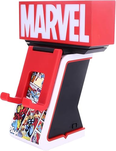 Exquisite Gaming Marvel Logo Charging Stand with USB-C Cable & Phone Holder