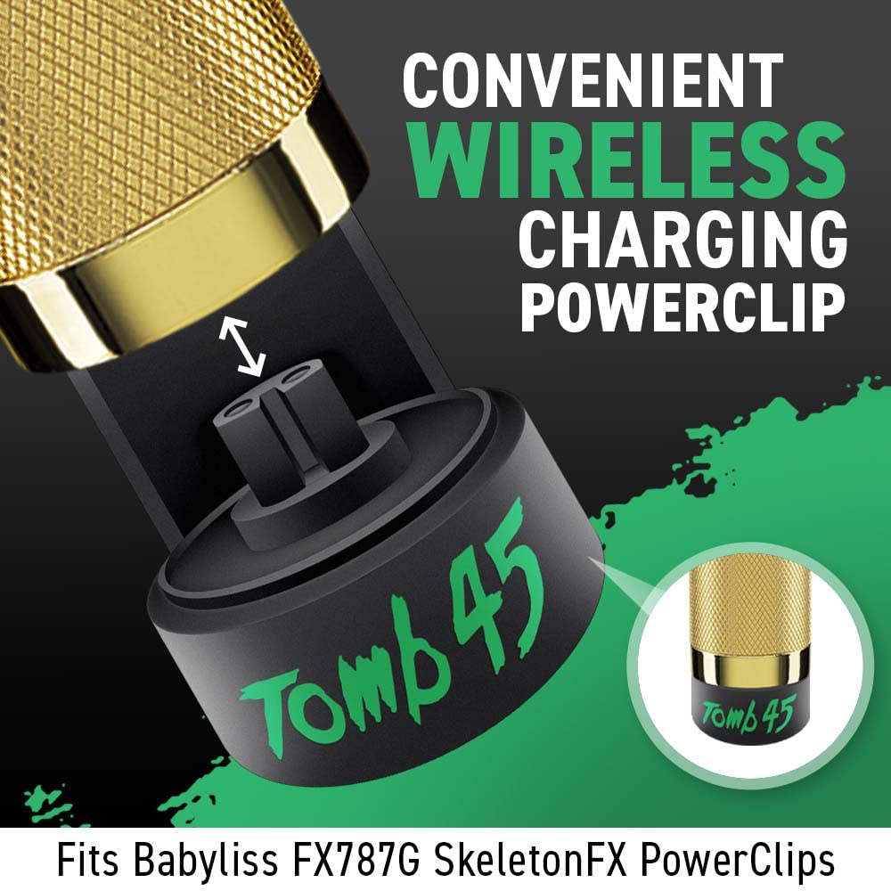 Wireless Charging PowerClip adapter for BaBylissPRO Barberology GOLDFX Clipper, FX870G, Wireless Charging Adaptor Only, Wireless charging Adaptor