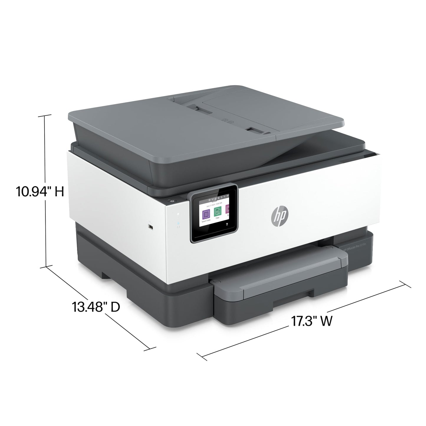 HP OfficeJet Pro 9018e Wireless All-in-One Color Inkjet Printer, Print, scan, Copy, fax, ADF, Duplex Printing Best for Office, 6 Months of Ink