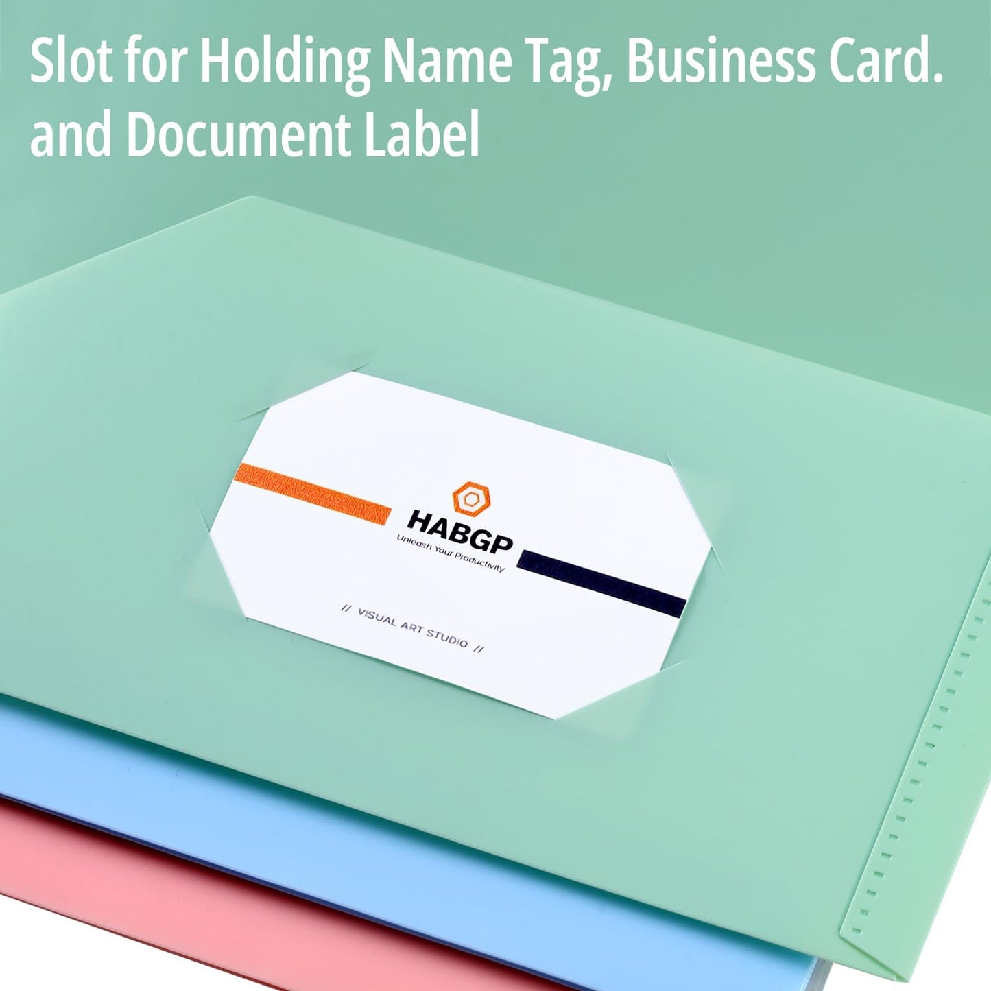 6 Pack Colored File Folders with Pockets, Pastel Pocket Folders, Plastic