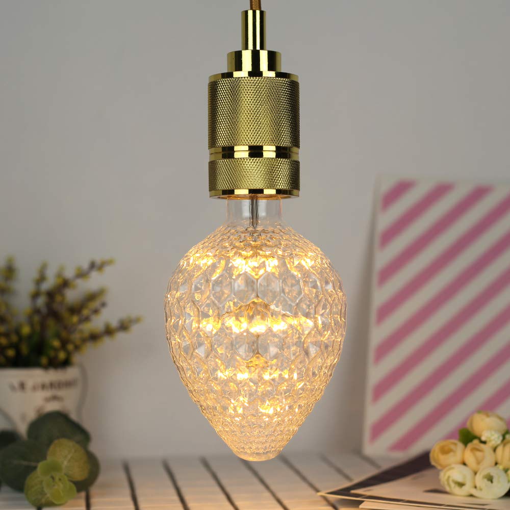 TIANFAN RGB Led Bulb Firework Starry Edison Bulb Warmth Glow 3W Decorative Light Bulbs (Strawberry)