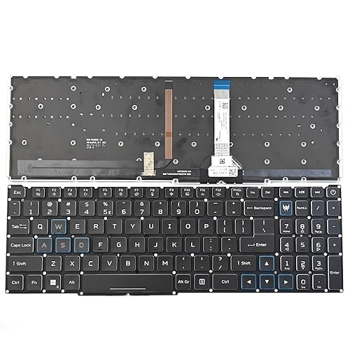 KGIGIBE Replacement Backlit Keyboard for Acer Predator Helios Neo 16 PHN16-71 PHN16-71-747H PHN16-71-5606 N22Q22 Laptop US Black with RGB Colorful