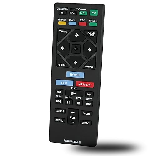 Replaced Remote Control for Sony BDP-S3200 BDP-BX120 BDP-S5200D BDP-S6200E Blu-Ray Disc Player