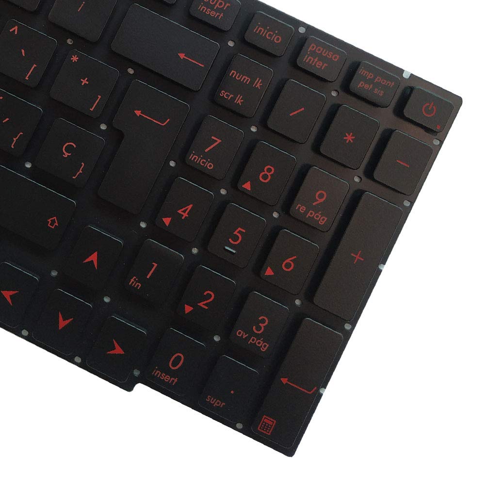 Laptop Replacement Keyboard Fit Asus GL553 GL553V GL553VW ZX553VD ZX53V FX553VD FX53VD FX753VD FZ53V ZX73 Spanish Layout