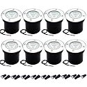 Well Lights Landscape Lighting, Low Voltage Outdoor In Ground Landscape Lights, 5W 12V-24V Waterproof Warm White 3000K Deck Light for Garden, Pathway