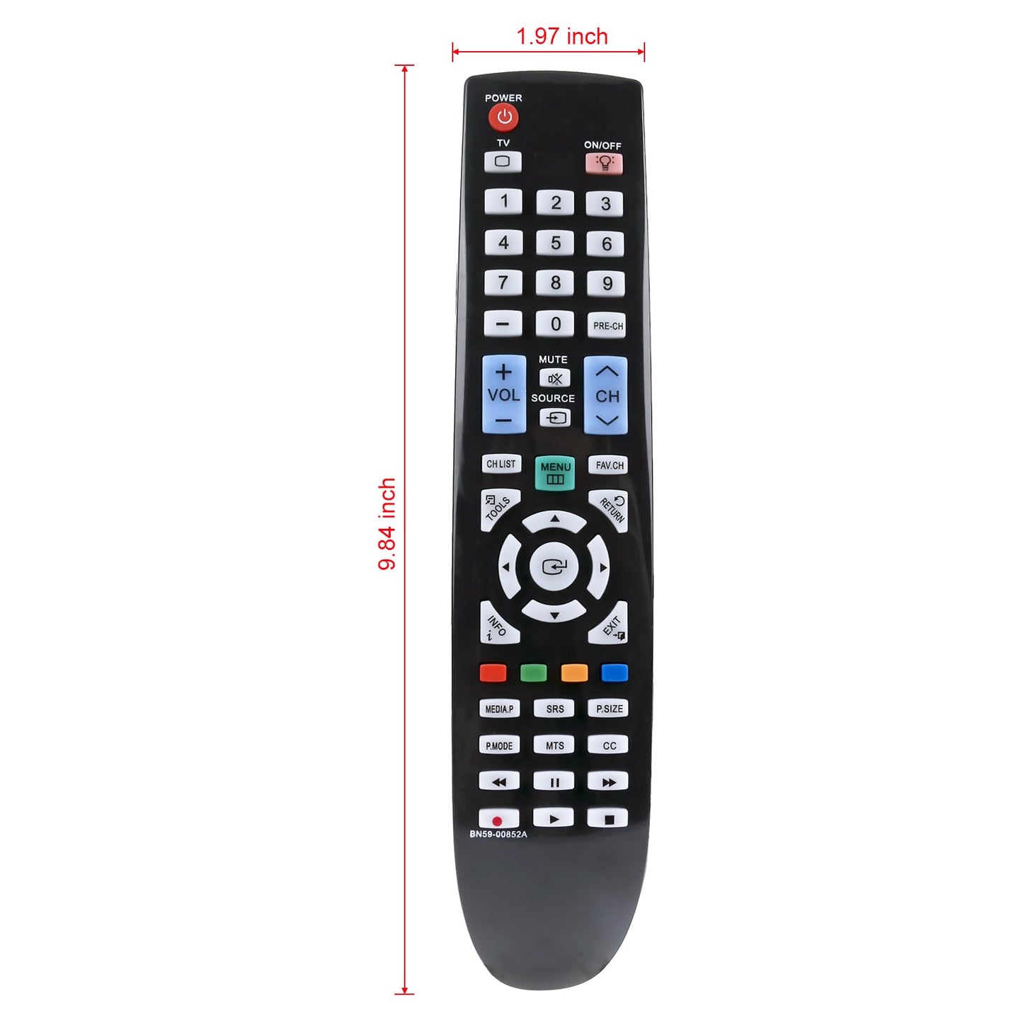 New BN59-00852A Replaced Remote fit for Samsung TV LN32B550 LN32B550K1F LN32B640 LN37B550 LN40B550 LN40B610 LN40B610A5F LN46B610 LN52B550 LN52B610