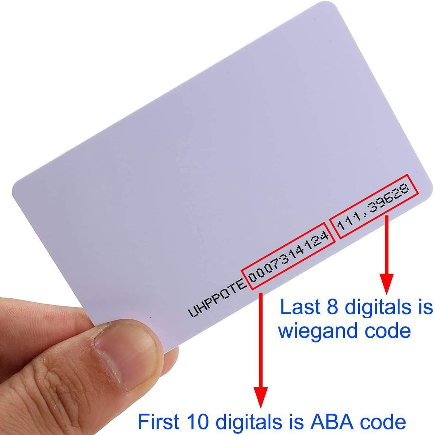 UHPPOTE Contactless 125kHz RFID Proximity Smart Card 0.8mm Thick for Access Control System & Time Attandance (Read only, 50 Pack)