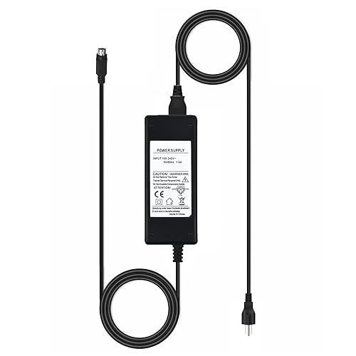 SLLEA 6-Pin DIN AC/DC Adapter for I/O Magic GigaBank 320gb 3.5" External Hard Drive HD HDD 5VDC / 12VDC 1.5A-2A 6-Prong Power Supply Cord Cable PS…