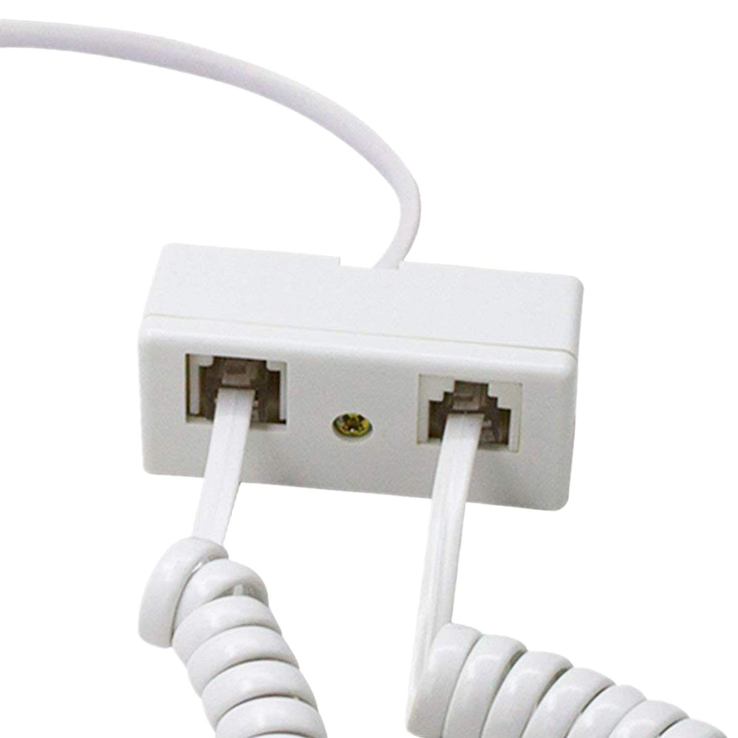 Telephone Splitters, RJ11 6P4C Duplex Wall Jack Adapter Dual Phone Line Splitter Wall Jack Plug 1 to 2 Modular Converter Adapter for Office Home ADSL