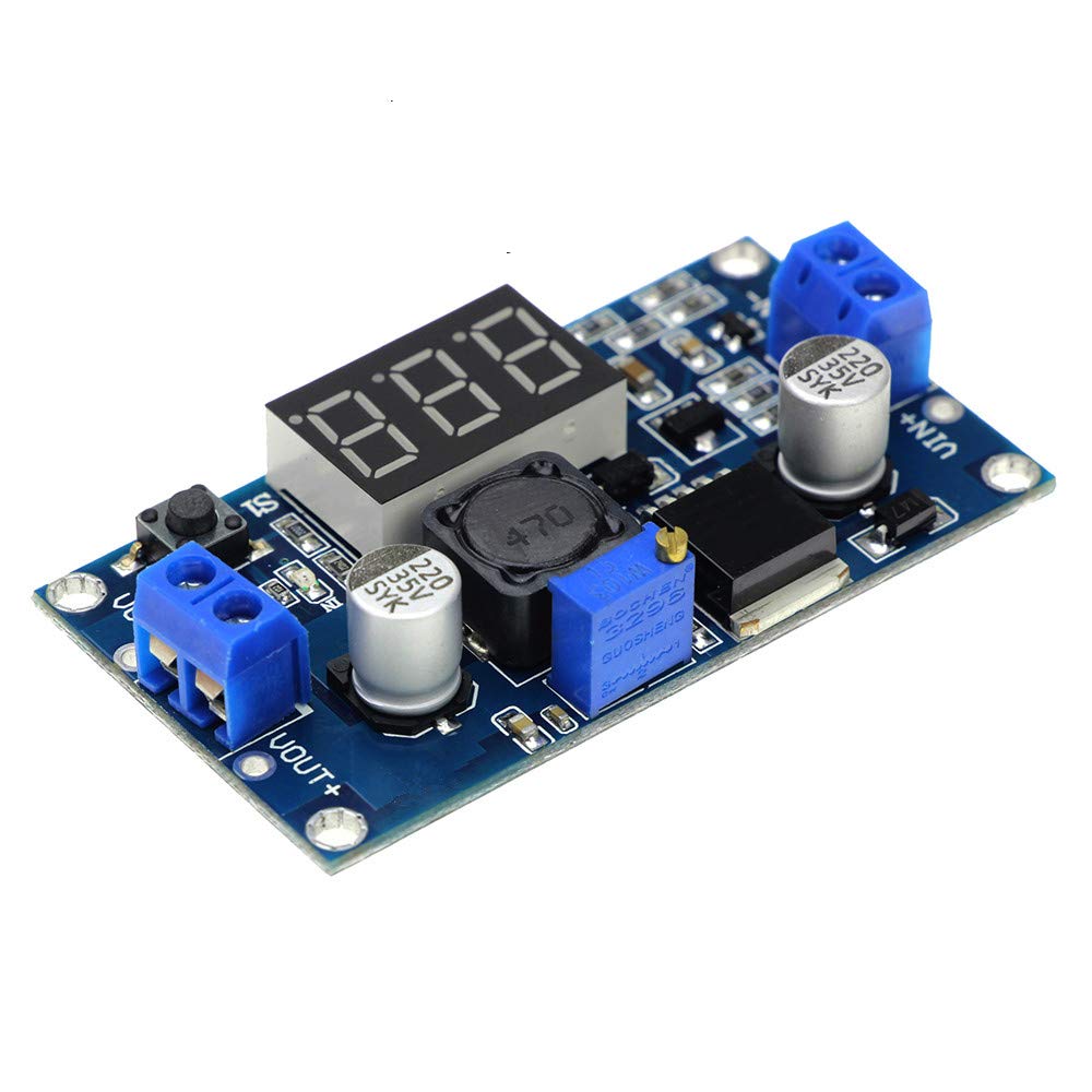 QEBIDUM 2 Pack LM2596 Buck Converter, Switching Regulator Module DC to DC Voltage Step Down Synchronous Adjustable 36V 24V to 12V 5V DIY LM2596S…