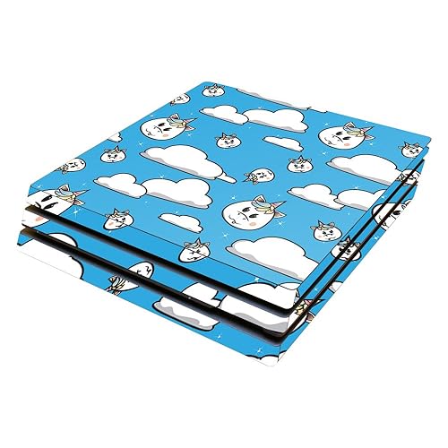 MightySkins Skin Compatible with Sony PS4 Pro Console - Unicorn Clouds | Protective, Durable, and Unique Vinyl Decal wrap Cover | Easy to Apply
