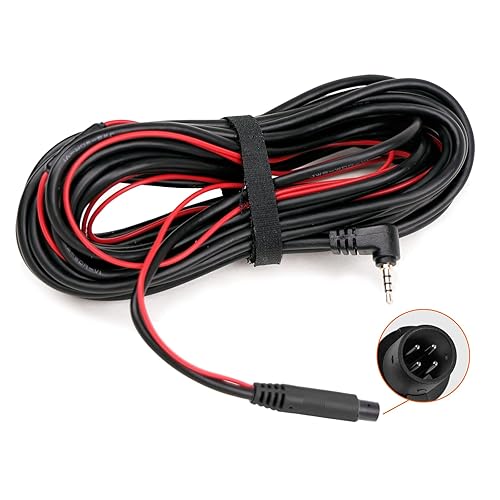 WOLFBOX 50 Feet Rear Camera Longer Replacement Cable for i17 / i07 / G840S / G840H / G900 / G930 / G850 / G850PRO / G900PRO Version with 2.5mm Jack